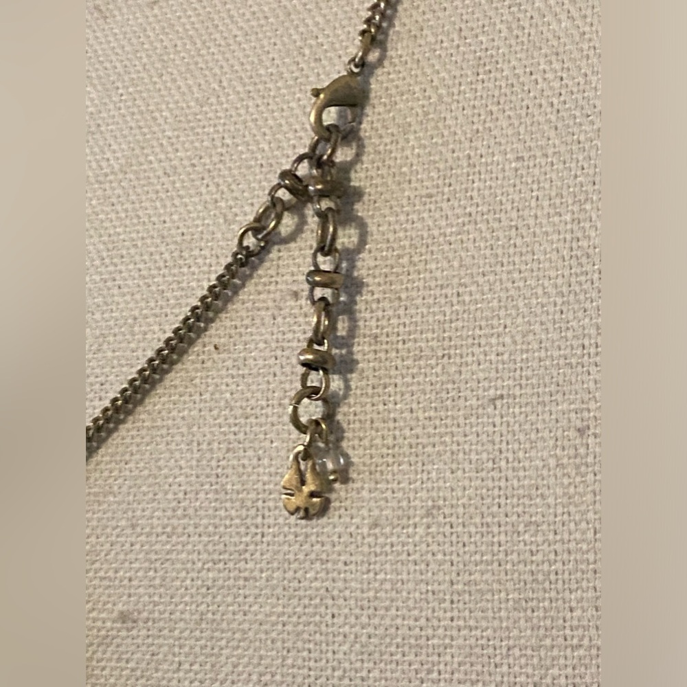 Lucky Brand Gold Bohemian Style Bone Fish Pendant Necklace - Picture 5 of 8